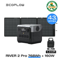 【購入特典付き!クーポン併用で71,200円!4/27から】EcoFlow RIVER 2 Pro 768Wh + 1...