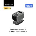 【40%OFFタイムセール★クーポンで160,050円 7/13 20時~】ポータブルエアコン WAVE 3+専用バッテリーパック セット ポータブルクーラー スポットクーラー スポットエアコン 冷風機 エアコン 車中泊 キャンプ 暑さ対策 熱中症 除湿 梅雨 湿気対策 停電 夏&冬両用 エコフロー