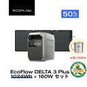 【数量限定プレゼント★クーポン利用で96,250円 7/29~7/30】EcoFlow ポータブル電源 ソーラーパネル セット DELTA 3 Plus 102...