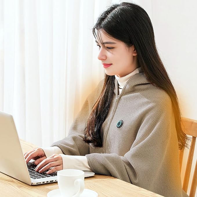 【ブラックフライデー先行!15%OFF!】着る電気毛布 USB ブランケット 電気毛布 ひざ掛け コードレス 加..