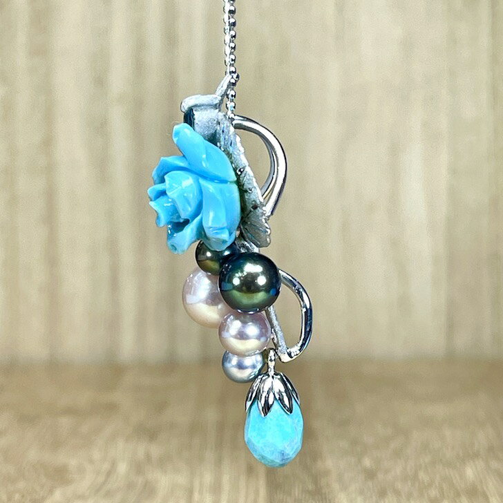 楽天 ・全品10%オフ・10%オフCP有！華やか！アトリエいぶき 津守 幾久子 K18WG 18K 18金 トルコ石 ベビーパー ecojewelry-10011977 エコジュエリー 楽天市場店 サンプル画像3