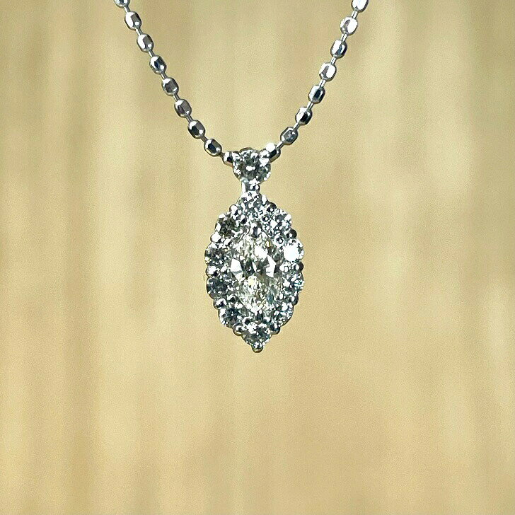 キラキラ綺麗！Pt950 プラチナ ダイヤ デザイン ペンダントトップ 0.66g M2667 ジ...
