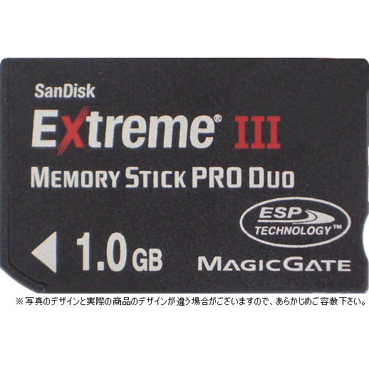 サンディスク/SanDisk製MSPDPSP/マジックゲート対応超速転送速度30MB/sメモリースティックPRODuo1GB [Extreme3]ネコポス送料無料