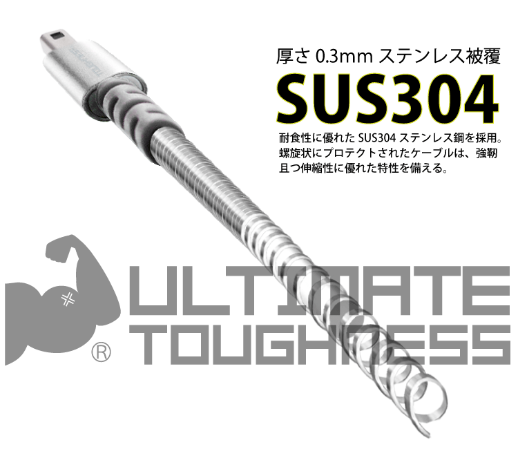 ニンテンドー3DS/DSi/3DSLL用充電ケーブル 1m 究極のタフネス ステンレスメタルケーブルアルティメットタフネス(R) for 3DSデータ通信 充電 兼用 ケーブル 1mネコポス送料無料入荷在庫速報　楽天　通販