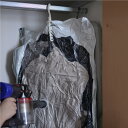 【1枚】 圧縮袋 衣類 服 コート ダウンジャケット 圧縮 収納 真空洋服 ハンガー カビ ダニ 防止 掃除機 ダイソン dyson マキタ makita クロ...
