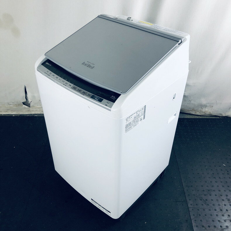 【中古】 【自社配送エリア内限定】 日立 HITACHI 洗濯機 ファミリー 2019年製 全自動洗濯機 9.0kg/5.0kg 乾燥機能付き BW-DV90E(S) 縦型 送料無料 設置無料 地域限定 埼玉 東京 千葉 神奈川 RANK_B