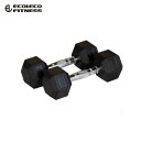 ヘックスダンベル 2.5-50KG(2.5kg間隔)(20対)【エコレコフィットネス】 業務用トレーニング用品 フィットネス用品 筋トレ 器具
