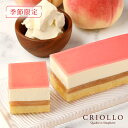 【季節限定】レアチーズ・ペッシュ (桃のレアチーズケーキ) 【レクタ(長方形ケーキ)】【冷凍便】【朝9時までの注文で当日出荷可】※9月7日までのお届け