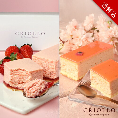 【送料込】【食べ比べセット】幻のいちごチーズケーキ と 幻のさくらチーズケーキ【レクタ（長方形ケーキ）】【冷凍便】【朝9時までの注文で当日出荷可】※3月15日までのお届け