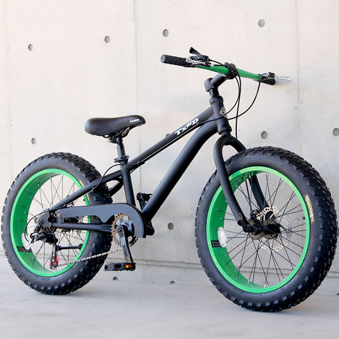 ファットバイク ビーチクルーザー 自転車 20インチ FATBIKE シマノ7段変速 ディスクブレーキ クイック..