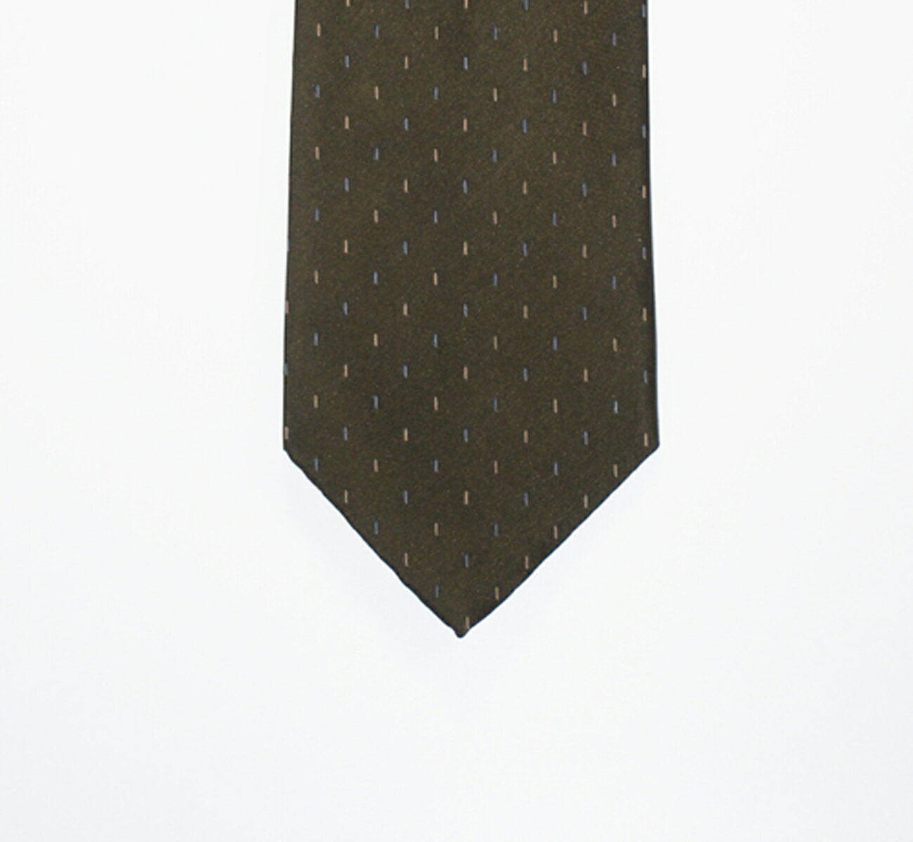 758 絹 100% ネクタイ 深い緑色 剣先9センチ