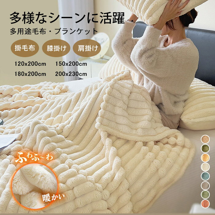 毛布 軽い 暖かい ブランケット 厚手 大判 ひざ掛け 肩掛け 膝掛け 発熱 清潔感 静電気防止 吸