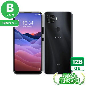 SIMフリー a1 ZTG01 ブラック128GB 本体[Bランク] Androidスマホ 中古 送料無料 当社3ヶ月保証