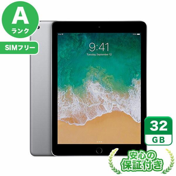 SIMフリー iPad 第5世代 スペースグレイ32GB 本体[Aランク] iPad 中古 送料無料 当社3ヶ月保証