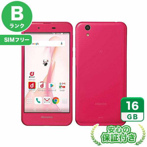 SIMフリー AQUOS EVER SH-02J ローズピンク16GB 本体[Bランク] Androidスマホ 中古 送料無料 当社6ヶ月保証