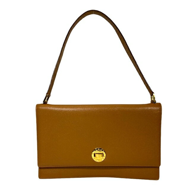 ショルダーバッグ ワンショルダー ハンドバッグ 斜め掛け レザー ブラウン ゴールド金具