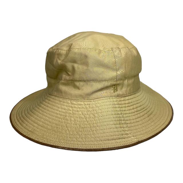 エルメス バケットハット サファリハット ハット 帽子 Hロゴ ポリエステル ベージュ ブラウン系 (サイズ 57)