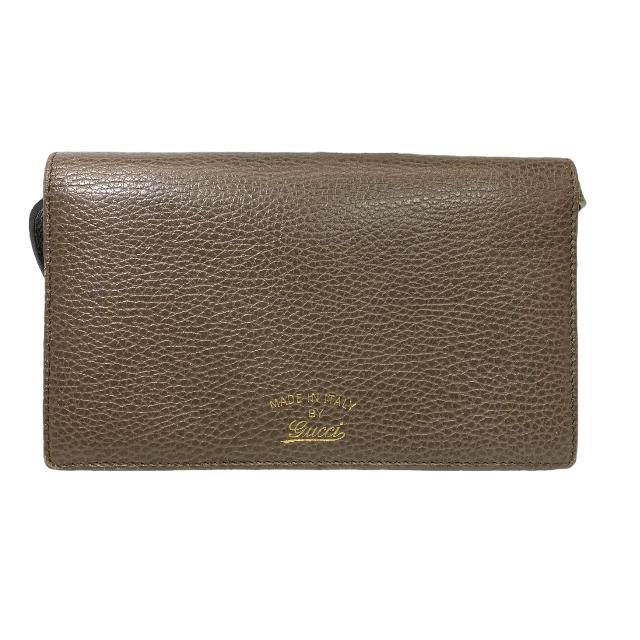 グッチ 長財布 368231 スウィング ショルダーウォレット レザー ブラウン系