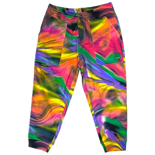 エンポリオアルマーニ ボトムス パンツ 長ズボン タイダイ ストレートパンツ 総柄 コットン マルチカラー [サイズ L]