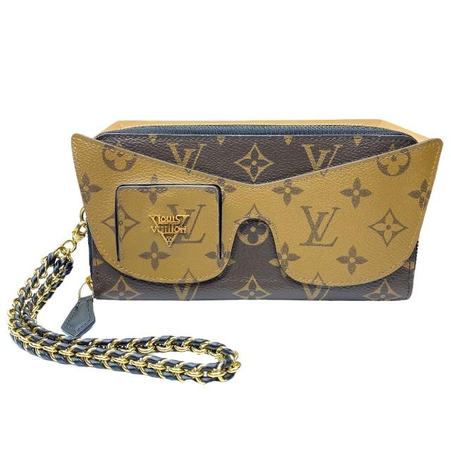 ルイヴィトン LOUIS VUITTON ルイヴィトン M68796 ジッピーウォレット モノグラムリバース シャディ 長財布 ラウンドファスナー LVロゴ サングラスモチーフ