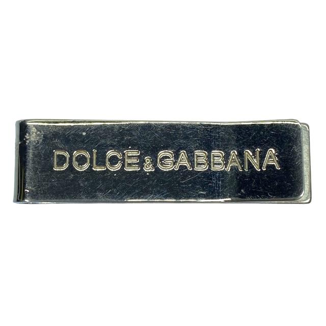 ドルガバ マネークリップ DOLCE＆GABBANA ドルチェ&ガッバーナ ドルガバ マネークリップ 財布 ロゴ刻印 シルバー