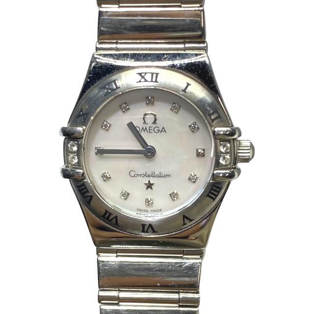 オメガ コンステレーション 腕時計（メンズ） OMEGA オメガ 1566.76 コンステレーション ミニ マイチョイス 腕時計 時計 シェル文字盤 クォーツ 12Pダイヤ ステンレス