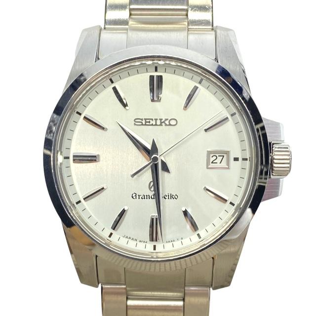 SEIKO セイコー SBGX057 9F62 グランドセイコー 腕時計 時計 デイト ラウンド文字盤 クオーツ サファイヤガラス SS シルバー