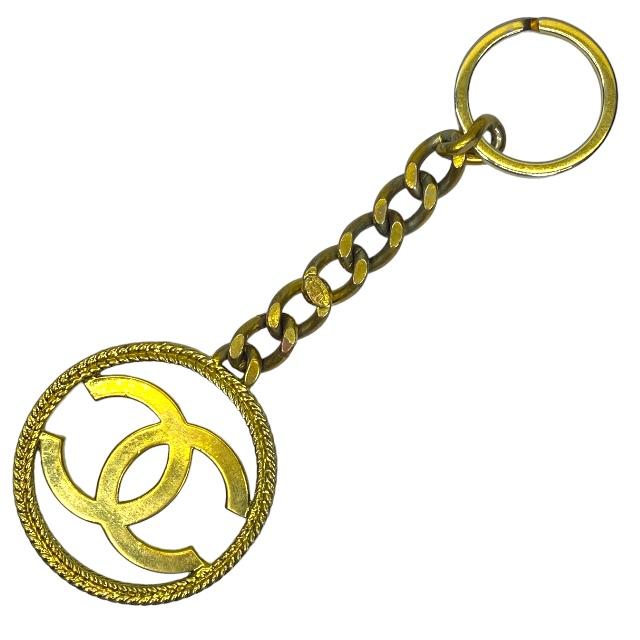 シャネル キーホルダー（レディース） CHANEL シャネル キーリング キーホルダー チャーム 小物 ココマーク GP ゴールド ヴィンテージ 94A