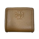 トリーバーチ 革二つ折り財布 レディース TORY BURCH トリーバーチ 財布 二つ折り財布 折り財布 コンパクトウォレット ロゴ レザー ブラウン