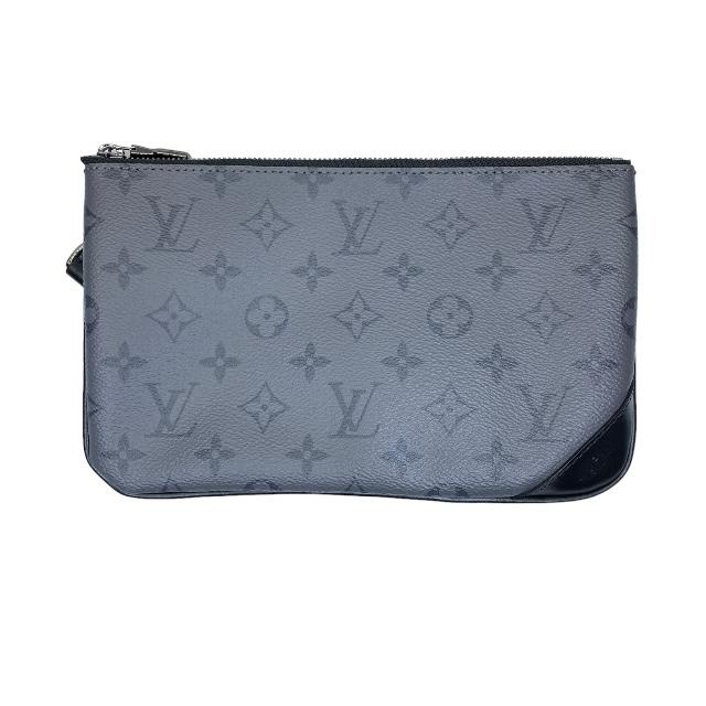 【美品】LOUIS VUITTON ルイ ヴィトン エクリプス トリオメッセンジャー ポーチのみ ポーチ グレー モノグラム