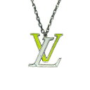 ルイヴィトン ネックレス（レディース） LOUIS VUITTON ルイヴィトン M00526 ネックレス LVカラーズ ペンダント アクセサリー 小物 メタル ネオンイエロー シルバー