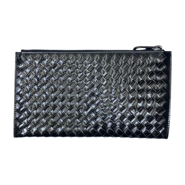 BOTTEGA VENETA ボッテガヴェネタ 長財布 マルチファンクショナルケース ポーチ カードポケット カーフスキン ブラック