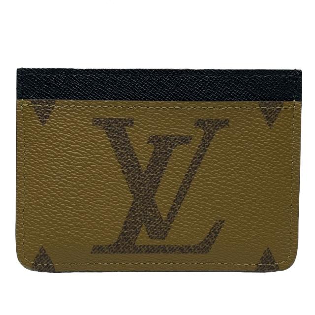 ルイヴィトン 定期入れ LOUIS VUITTON ルイヴィトン M81462 カードケース ポルト カルト・LV サイドアップ パスケース モノグラム・キャンバス ブラウン ブラック