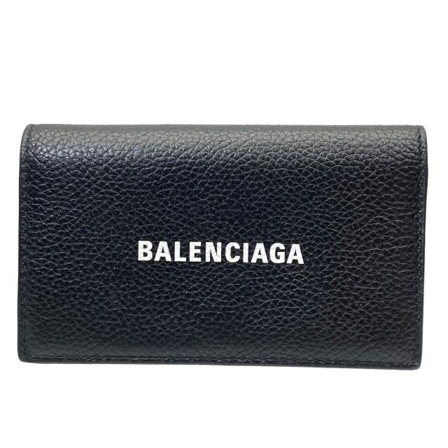 バレンシアガ BALENCIAGA バレンシアガ 640537 6連 キーケース キーリング 小物 ロゴ レザー ブラック 黒