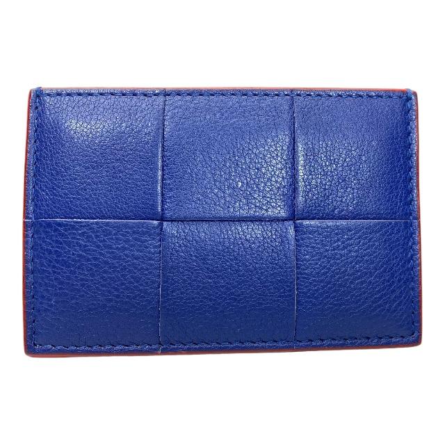BOTTEGA VENETA ボッテガヴェネタ マキシイントレチャート カードケース パスケース 名刺入れ ロゴ レザー ブルー