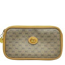 GUCCI グッチ マイクロシマ ポーチ 小物入れ メイクポーチ 化粧ポーチ GG柄 レザー PVC ブラウン(4)
