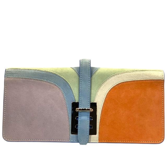 FONTANA MILANO フォンタナ ミラノ クラッチバッグ セカンドバッグ クラッチポシェット 手持ち鞄 スエード マルチカラ―