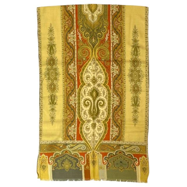 ETRO エトロ スカーフ ショール アクセサリー 小物 総柄 ペイズリー柄 シルク ウール マルチカラ―