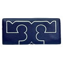 TORYBURCH トリーバーチ クラッチバッグ セカンドバッグ クラッチポシェット 手持ち鞄 レザー ネイビー ホワイト