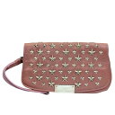 JIMMY CHOO ジミーチュウ クラッチバッグ クラッチポシェット ポーチ 小物入れ スタースタッズ レザー ロゴ ピンク