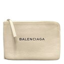 BALENCIAGA バレンシアガ 492465 エブリデイ ポーチ 小物入れ クラッチポシェット レザー ロゴ ホワイト(4)