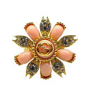 【未使用】GUCCI グッチ 3連 リング 指輪 アクセサリー ジュエリー 小物 インターロッキングG フラワー GP ゴールド ピンク XSサイズ(4)