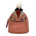 FENDI フェンディ モンスター バグズ チャーム キーホルダー バッグチャーム 小物入れ アクセサリー ストーン レザー ピンク