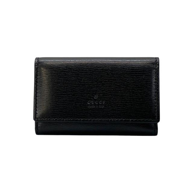 GUCCI グッチ 04579 6連 キーケース レザー ロゴ ブラック 黒