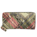Vivienne Westwood ヴィヴィアンウエストウッド ペイント 長財布 財布 ラウンドファスナー ロングウォレット 総柄 レザー マルチカラー
