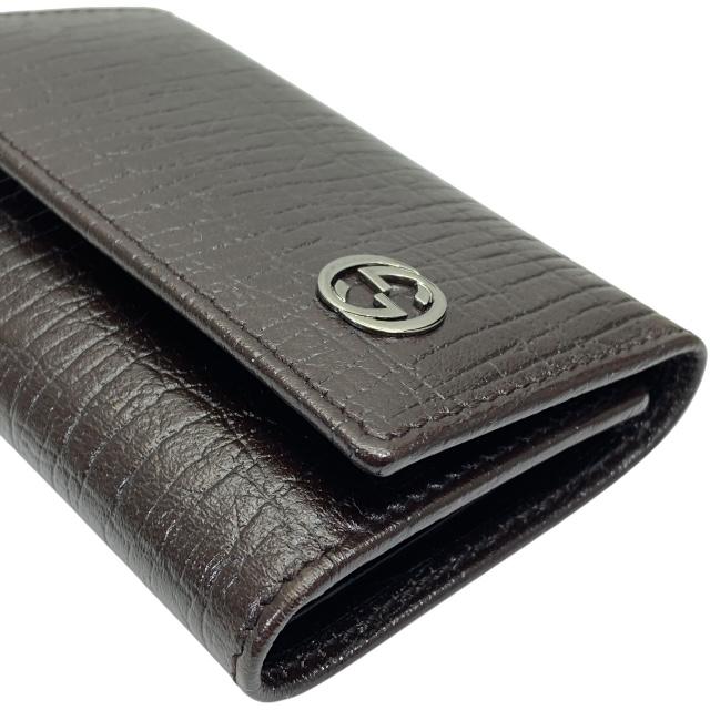 美品】GUCCI グッチ 115225 6連 キーケース キーフック コンパクト レザー ブラウン