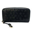 ジミーチュウ JIMMY CHOO 財布 長財布 ロングウォレット ラウンドファスナー スター 星 エンボス加工 レザー ブラック 黒(4)