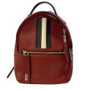 BALLY バリー リュックサック リュック バックパック デイパック ミニ ロゴ レザー レッド 赤