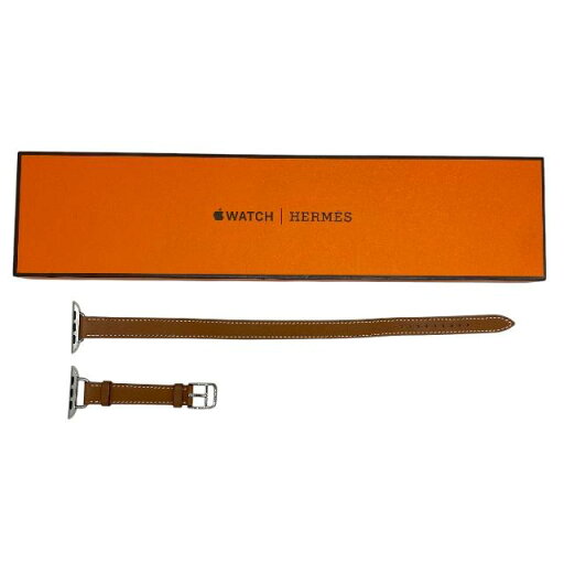 【美品】HERMES エルメス Apple watch アップルウォッチ用 バンド 2重 ドゥブルトゥール アトラージュ レザー ブラウン W刻印 【美品】HERMES エルメス Apple watch アップルウォッチ用 バンド 2重 ドゥブルトゥール アトラージュ レザー ブラウン W刻印