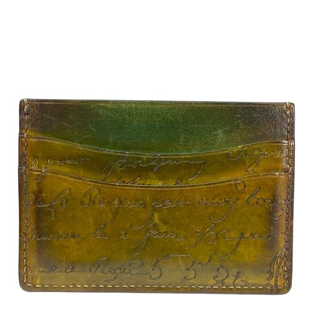 Berluti ベルルッティ バンブー ネオ スクリットレザー カリグラフィ カードケース パスケース 名刺入..